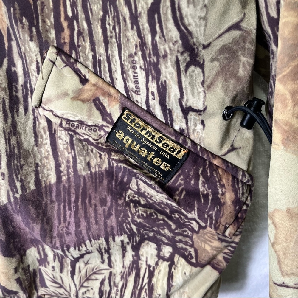 Sportchief‎ Aquatex RealTree Camo Vintage 80s Hunting Coat Mens L heavy Warm - Picture 2 of 10
